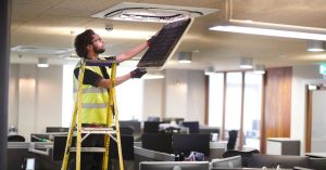 worker working on effective property maintenance